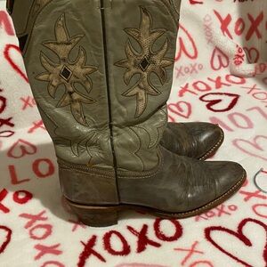 Capezio Gray and Brown Heeled Boots